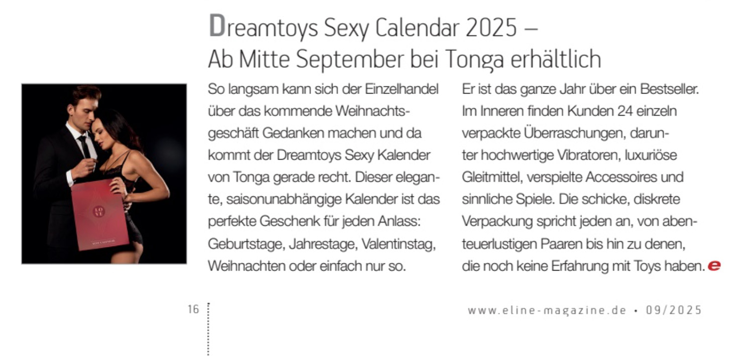 2025-09 eLine - Dreamtoys Sexy Calendar